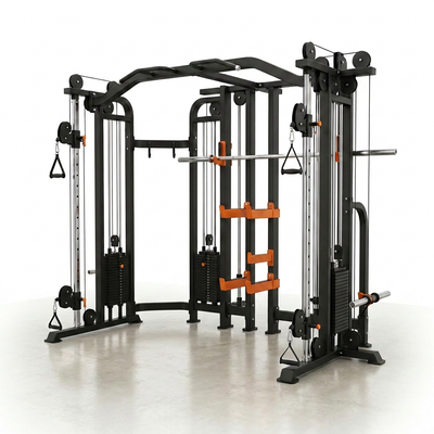 Smith Machine Cable Crossover Built for Full Body Workouts, Multifunction Strength Training, Durable Metal Frame
