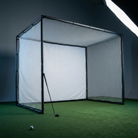 10/12/14Ft Outdoor Golf Training Simulator Cage Sports Practice Golf Simulator Enclosure with Impact Netting and All Poles — Studio Shot