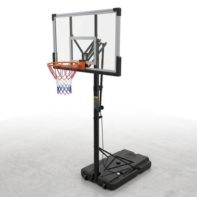 Portable Basketball Hoop Designed for Indoor/Outdoor Play, 6.6-10 Ft Adjustable Height, Steel Frame, Wheels