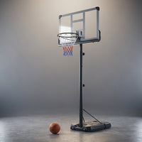 6.6 Ft. to 10 Ft. H Youth System Hoop Adjustment Portable Basketball Hoop Basketball System with Wheels — Studio Shot