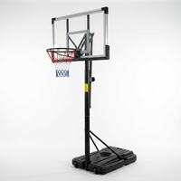 6.6 Ft. to 10 Ft. H Youth System Hoop Adjustment Portable Basketball Hoop Basketball System with Wheels — Studio Shot