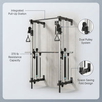 Folding Wall-Mounted Smith Machine — infographic