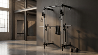 Folding Wall-Mounted Smith Machine — Lifestyle