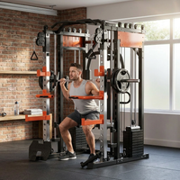 Home Gym Smith Machine Cable Crossover Weightlifting Sports Training — Lifestyle
