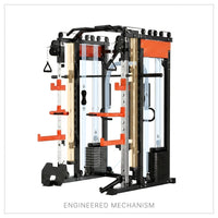 Home Gym Smith Machine Cable Crossover Weightlifting Sports Training — How It Works