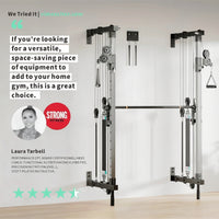 Wall-Mounted Smith Machine Engineered for Home Gyms, 370 lbs Resistance, Multi-Function System, Space-Saving