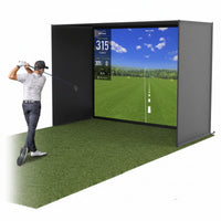 Golf Training Simulator Cage Built for Practice, Dual-Layer Impact Screen, All-Weather Netting, Multiple Sizes