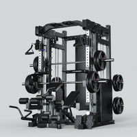 Smith Machine Cable Crossover Built for Full Body Workouts, Multifunction Strength Training, Durable Metal Frame