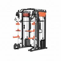 Smith Machine Cable Crossover Built for Full Body Workouts, Multifunction Strength Training, Durable Metal Frame